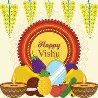 Happy Vishu Background vector