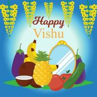 fondo feliz vishu vector