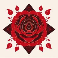 Muladhara chakra on white background photo