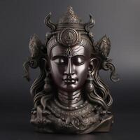 Lord Shiva kobra snake in neck meditating sculpture photo