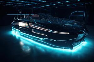 A Spectacular Yacht concept futuristic LED lights photo