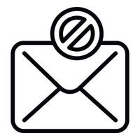 Mail block icon outline vector. Account cyber vector