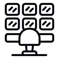 Security monitoring icon outline vector. Safety guard vector