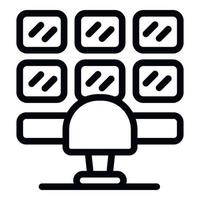 Security monitoring icon outline vector. Safety guard vector