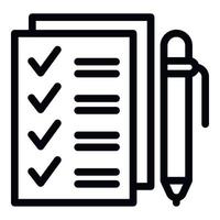 To do list icon outline vector. Safety data vector