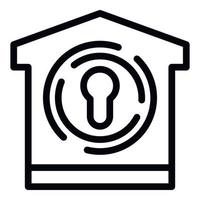 House security guard icon outline vector. Safety police vector