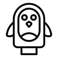 Penguin puppet icon outline vector. Show toy vector