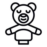 Bear puppet icon outline vector. Show toy vector