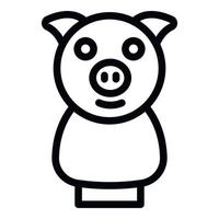 Pig puppet icon outline vector. Show play vector