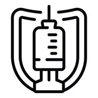 Immunity syringe icon outline vector. Herd people vector