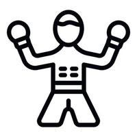 Boxer icon outline vector. Boxing club vector