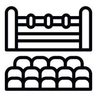 Boxing ring icon outline vector. Fight club vector