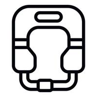 Boxing helmet icon outline vector. Fight club vector