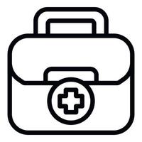 Pet first aid kit icon outline vector. Dog pet vector