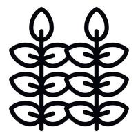 Poverty plant field icon outline vector. Poor family vector