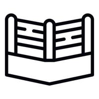 Champion knockout icon outline vector. Boxing arena vector