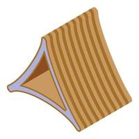 Triangle scratching post icon isometric vector. Cat toy vector