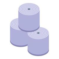 Paper roll icon isometric vector. Book publication vector