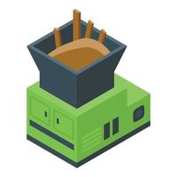 Wood cutter machine icon isometric vector. Open learning vector