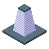 Scratching post icon isometric vector. Cat house vector
