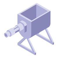 Steel mixer icon isometric vector. Concrete machine vector