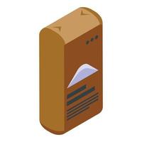 Cement sack icon isometric vector. Concrete machine vector