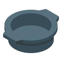 Bakeware icon isometric vector. Metal baking vector