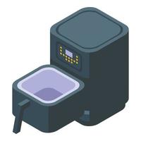 Air fry icon isometric vector. Home cook vector