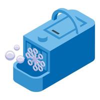 Blowing bubbles machine icon isometric vector. Child soap vector