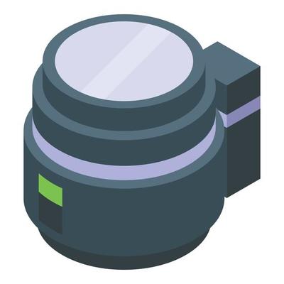 Home air fryer icon isometric vector. Fry cook