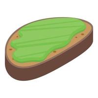 Avocado toast icon isometric vector. Food bread vector