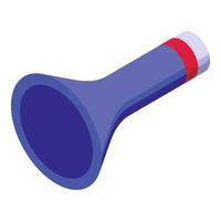 pequeño vuvuzela icono isométrica vector. fútbol cuerno vector