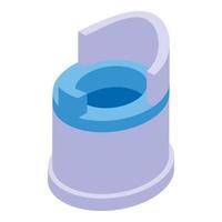 Plastic potty icon isometric vector. Baby toilet vector