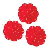 Raspberry icon isometric vector. Freshly harvested ripe bright raspberry icon vector