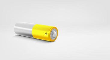 Battery. 3d vector banner with copy space