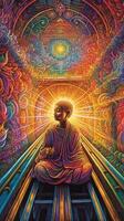 mesmerizing psychedelic poster shows peacefulness photo