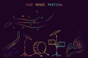 cartel del festival de jazz vector