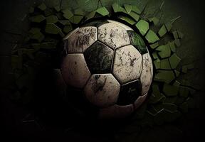 Abstract sports poster soccer ball - image photo
