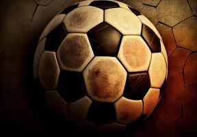 Abstract sports poster soccer ball - image photo