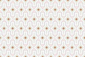 Abstract geometric retro seamless pattern. Mosaic design tile background. Geometric line ornament with stylish asian floral motif vector