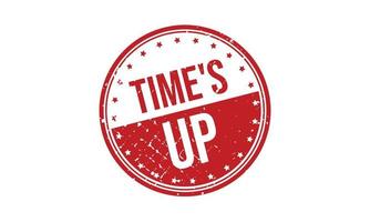 Times Up Rubber Grunge Stamp Seal Stock Vector