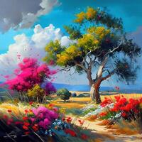 Colorful Countryside Landscape - photo