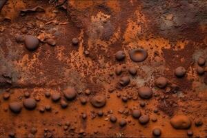 Old rusty metal texture with cracks and peeling paint created with technology. photo