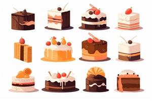 Cake party set. Generate Ai photo