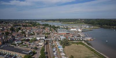 Woodbridge on the Deben river aerial view photo