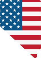 dessin de contour de la carte de l'état du nevada sur le drapeau américain. png