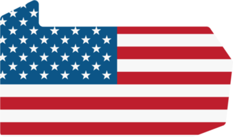 umrisszeichnung der staatskarte von pennsylvania auf usa-flagge. png