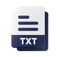 3d TXT file icon illustration png