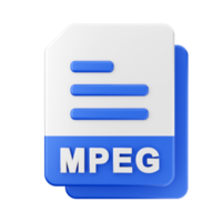 3d file MPEG icon illustration png