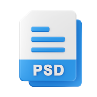 3d file PSD icon illustration png